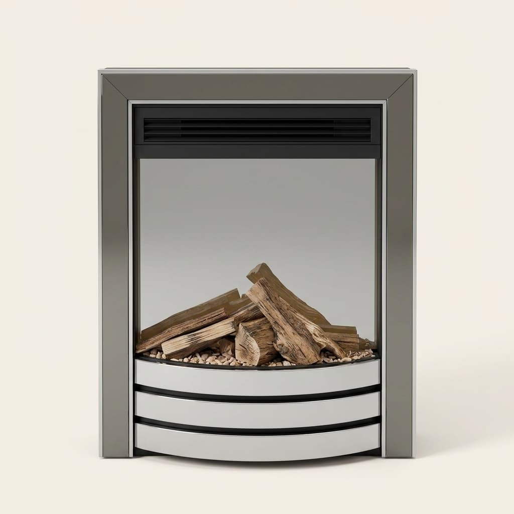 Celsi Ultiflame Ultra Designer Electric Fire - Black Nickel & Chrome